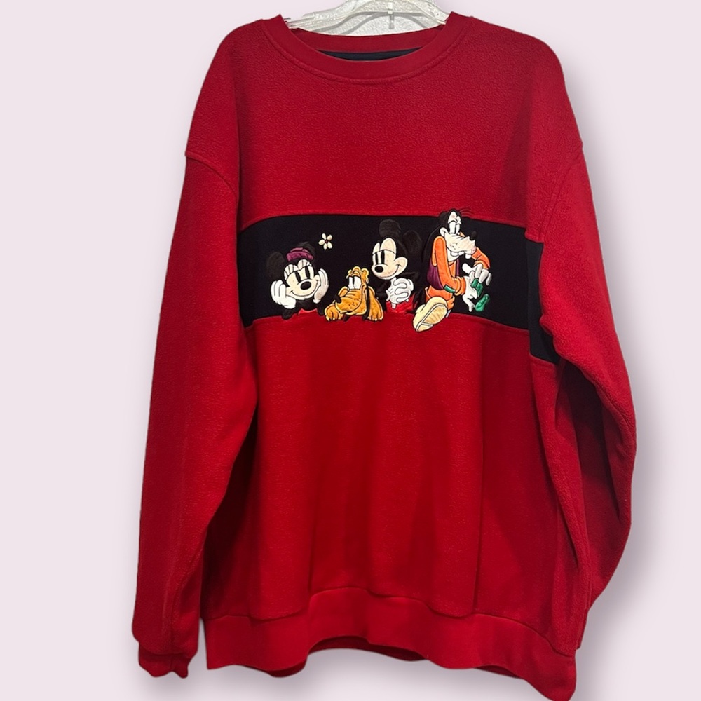 Disney‎ fleece Y2K oversized sweater size L